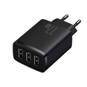   Baseus Compact hálózati töltő 3XUSB - 17W (CCXJ020101) fekete
