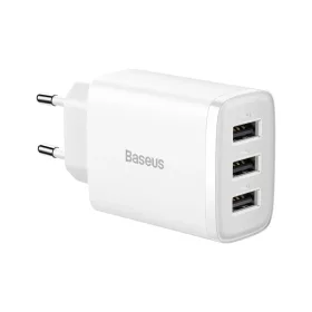   Baseus Compact hálózati töltő 3XUSB - 17W (CCXJ020102) fehér
