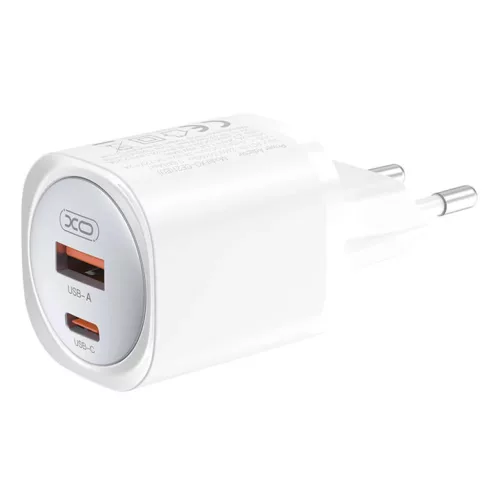 Fali töltő XO CE21, 30W, GaN, 1x USB-C, 1x USB-A-6920680853892 2 kép