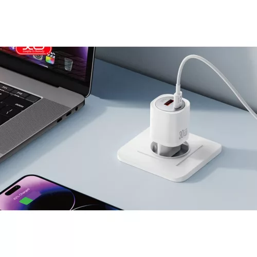 Fali töltő XO CE21, 30W, GaN, 1x USB-C, 1x USB-A-6920680853892 3 kép