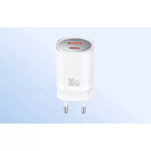 Fali töltő XO CE21, 30W, GaN, 1x USB-C, 1x USB-A-6920680853892 5 kép