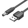 Tápellátás kábel USB 2.0 to DC 5.5mm csatlakozó 5V Vention CEYBD -6922794757660 3 kép