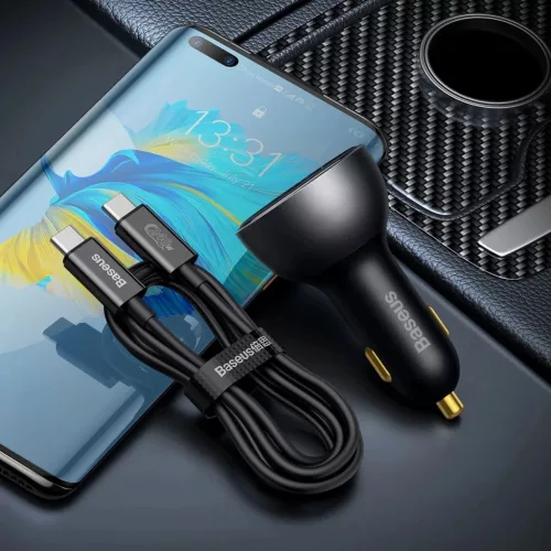 Baseus Digitális Kijelzős Gyors Autós Töltő USB-A / USB-C PD3.1 1-6932172622374 9 kép
