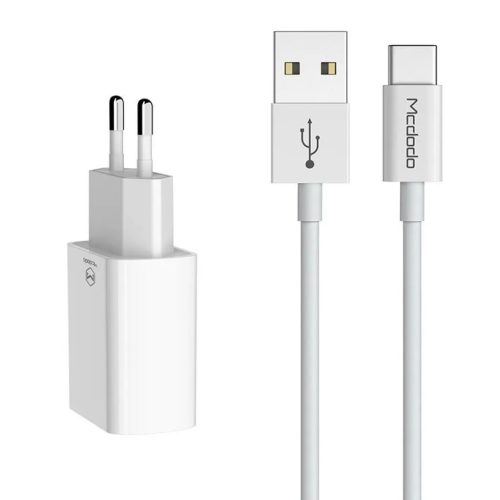 Mcdodo Kettős USB Töltő CH-6721 (EU) Type-C Kábel 1m Utazó Szett -6921002667210 1 kép
