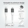 Lightning iPhone kábel 1.5m Type-C fejjel MFi Alphajack (CL15-WG) feh-5999860199755 3 kép