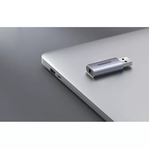 UGREEN CM383 USB - mini audio jack 3.5mm audio adapter, átalakító-6957303888641 3 kép