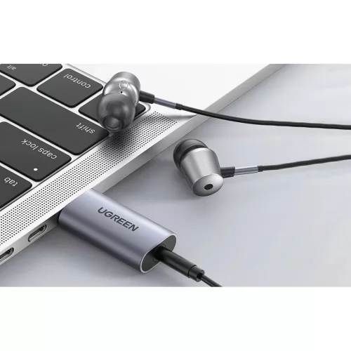 UGREEN CM383 USB - mini audio jack 3.5mm audio adapter, átalakító-6957303888641 6 kép