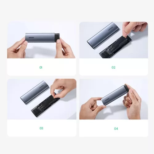 Ugreen Külső SSD drive M.2 ház, tok USB 3.2 Gen 2 (SuperSpeed USB 1-6957303819027 8 kép