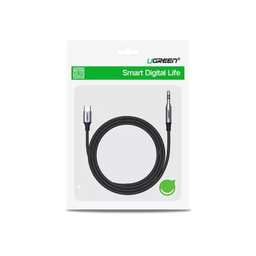 Ugreen AUX audio kábel 3.5mm mini jack - USB Type-C  1m black (CM450 -6957303821921 3 kép