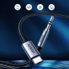 Ugreen AUX audio kábel 3.5mm mini jack - USB Type-C  1m black (CM450 -6957303821921 4 kép