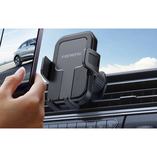 Szellőzőre erősíthető telefontartó Foneng CP115 (Fekete)-6970462510550 3 kép