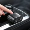 Baseus autós szivargyújtós töltő 80w + dual USB 3.1A fekete-6953156296923 5 kép