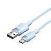 USB 2.0 A férfi - C férfi 3A kábel Vention CTNLF 1M (Kék)