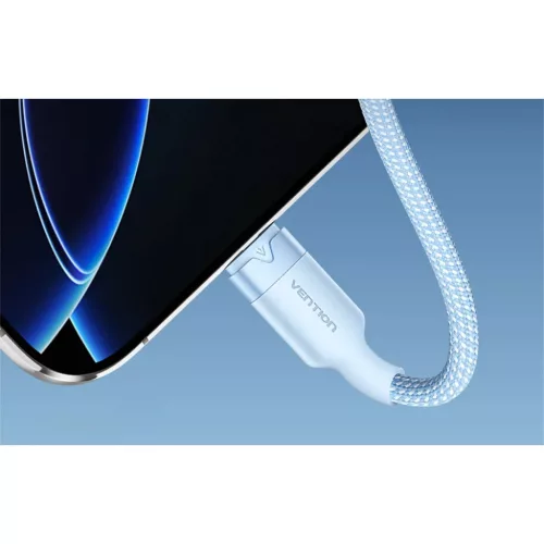 USB 2.0 A férfi - C férfi 3A kábel Vention CTNLF 1M (Kék)-6922794709607 4 kép