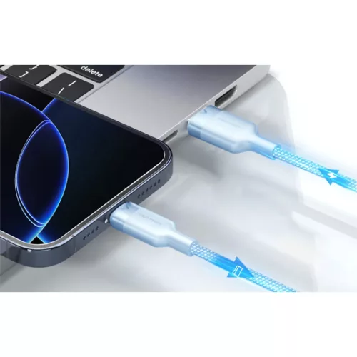 USB 2.0 A férfi - C férfi 3A kábel Vention CTNLF 1M (Kék)-6922794709607 6 kép