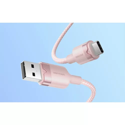 Vention CTNPF 1M USB 2.0 A - USB-C kábel (rózsaszín)-6922794709621 3 kép