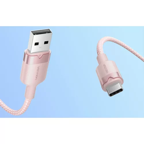 Vention CTNPF 1M USB 2.0 A - USB-C kábel (rózsaszín)-6922794709621 4 kép