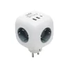 Home CUBE1 kocka elosztó USB töltővel, 3 aljzat gyermekvédelemmel,-5999084968533 1 kép