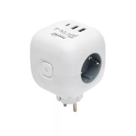 Home CUBE1 kocka elosztó USB töltővel, 3 aljzat gyermekvédelemmel,-5999084968533 2 kép