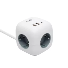 Home CUBE2 kocka elosztó, max. 3680 W, USB töltő, 3 aljzat gyermekv-5999084968557 1 kép