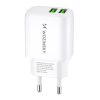 Wozinsky CUWCW 2.4A 2 x USB-A hálózati töltő adapter - fehér-5907769308550 1 kép