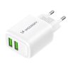Wozinsky CUWCW 2.4A 2 x USB-A hálózati töltő adapter - fehér-5907769308550 2 kép