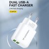 Wozinsky CUWCW 2.4A 2 x USB-A hálózati töltő adapter - fehér-5907769308550 6 kép