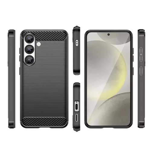 Szénszálas rugalmas szilikon tok Xiaomi Poco F7 Ultra - Fekete tok-5907769378485 3 kép