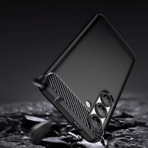 Szénszálas rugalmas szilikon tok Xiaomi Poco F7 Ultra - Fekete tok-5907769378485 4 kép