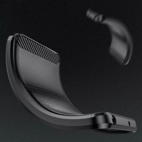 Szénszálas rugalmas szilikon tok Xiaomi Poco F7 Ultra - Fekete tok-5907769378485 5 kép