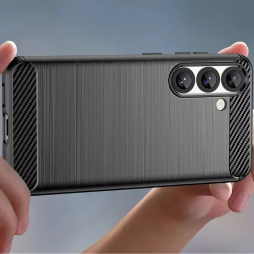 Szénszálas rugalmas szilikon tok Xiaomi Poco F7 Ultra - Fekete tok-5907769378485 6 kép