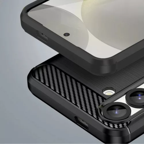 Szénszálas rugalmas szilikon tok Xiaomi Poco F7 Ultra - Fekete tok-5907769378485 7 kép