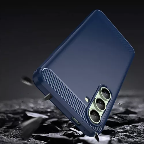 Szilikon tok Carbon Case Samsung Galaxy S24 FE - kék tok-5907769368721 3 kép