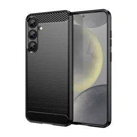 Szilikon tok Carbon Case Samsung Galaxy S25+ - fekete-5907769368110 1 kép