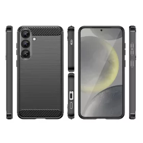 Szilikon tok Carbon Case Samsung Galaxy S25+ - fekete-5907769368110 2 kép