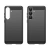 Szilikon tok Carbon Case Samsung Galaxy S25+ - fekete-5907769368110 2 kép