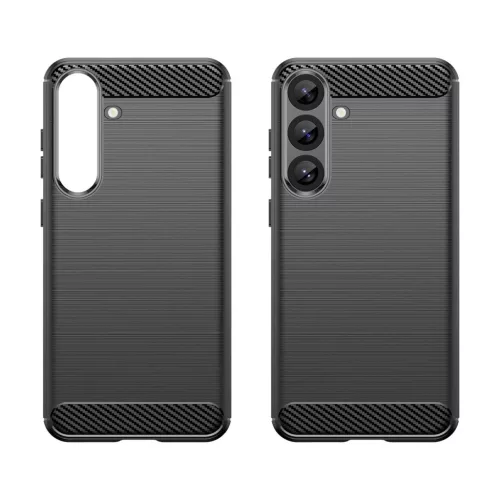 Szilikon tok Carbon Case Samsung Galaxy S25+ - fekete-5907769368110 3 kép