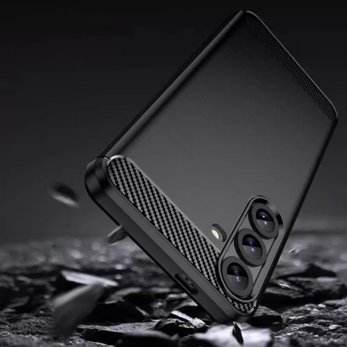 Szilikon tok Carbon Case Samsung Galaxy S25+ - fekete-5907769368110 4 kép