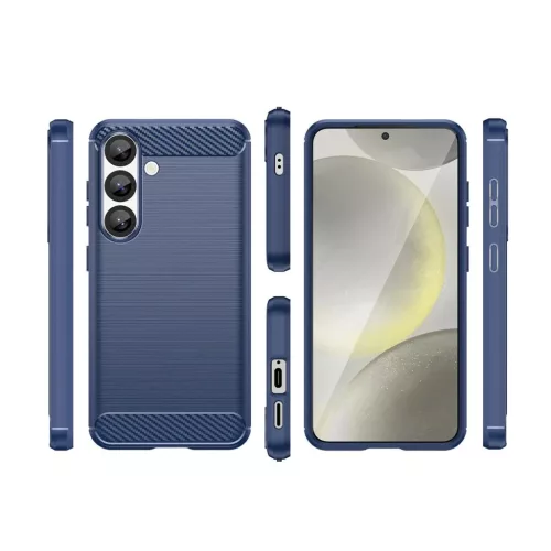 Carbon Case szilikon tok Samsung Galaxy S25 Edge - kék-5907769377235 4 kép