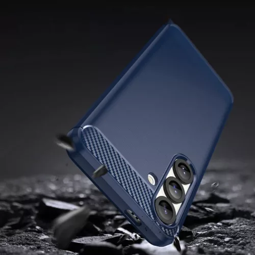 Carbon Case szilikon tok Samsung Galaxy S25 Edge - kék-5907769377235 5 kép