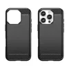 Carbon Case iPhone 16 Pro Max szilikon tok - Fekete tok-5907769364761 2 kép