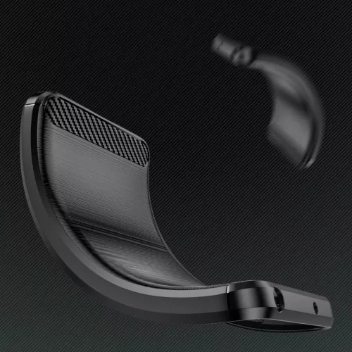 Carbon Case iPhone 16 Pro Max szilikon tok - Fekete tok-5907769364761 5 kép
