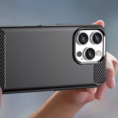 Carbon Case iPhone 16 Pro Max szilikon tok - Fekete tok-5907769364761 6 kép