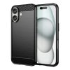 Carbon Case szilikon tok iPhone 16 - Fekete tok-5907769364730 1 kép