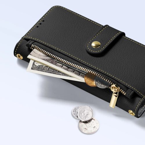 Dux Ducis Lawa bőr iPhone 15 tok - Fekete tok-6971824163094 8 kép