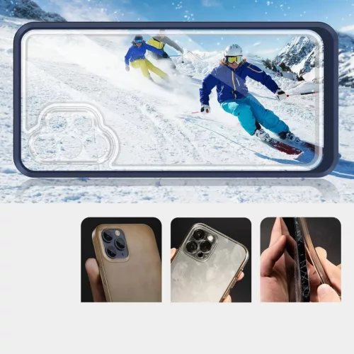 Clear 3 az 1-ben tok Samsung Galaxy A72 4G-hez Kék keretes gél borí-9145576242797 3 kép