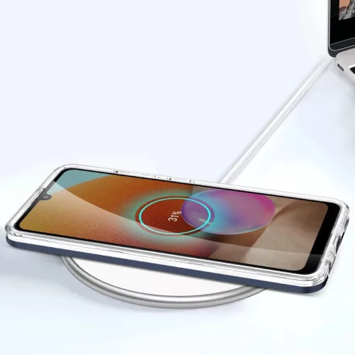 Clear 3 az 1-ben tok Samsung Galaxy A72 4G-hez Kék keretes gél borí-9145576242797 7 kép