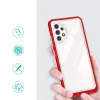 Clear 3in1 tok Samsung Galaxy A72 4G Frame Gel Cover Red-9145576242803 2 kép