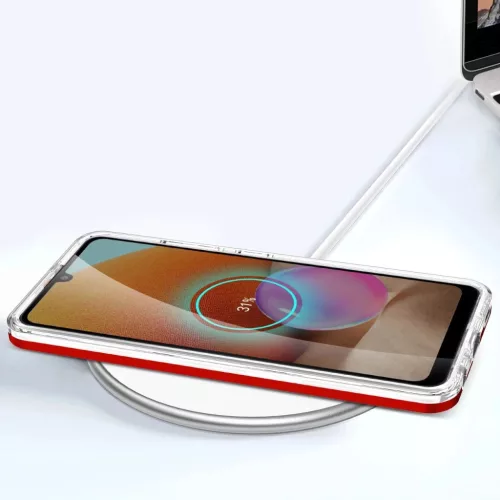 Clear 3in1 tok Samsung Galaxy A72 4G Frame Gel Cover Red-9145576242803 7 kép