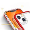 Átlátszó 3 az 1-ben tok iPhone 13 mini-hez, piros kerettel-9145576242476 4 kép